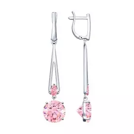 Серьги с английским замком из серебра 94023315