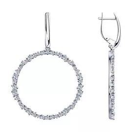 Серьги с английским замком из серебра 94023389