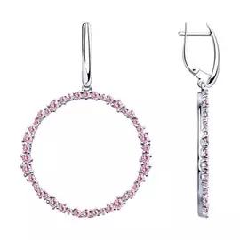 Серьги с английским замком из серебра 94023390