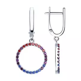 Серьги с английским замком из серебра 94023406