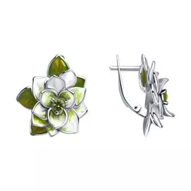 Серьги с английским замком из серебра 94023514