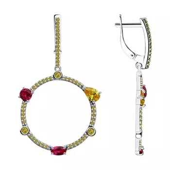 Серьги с английским замком из серебра 94023568