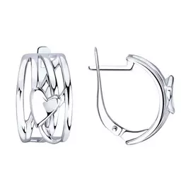 Серьги с английским замком из серебра 94023707