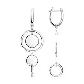 Серьги с английским замком из серебра 94023781