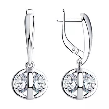 Серьги с английским замком из серебра 94023821