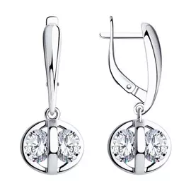 Серьги с английским замком из серебра 94023821