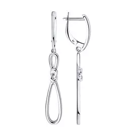 Серьги с английским замком из серебра 94023913