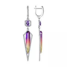 Серьги с английским замком из серебра 94-321-00501-1