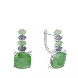 Серьги с английским замком из серебра AES34966W_SR_US_003_WG