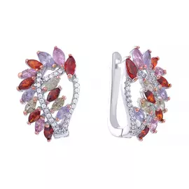 Серьги с английским замком из серебра AES36940W_SR_001_WG