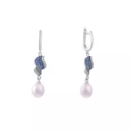 Серьги с английским замком из серебра ALE-500_SR_WP_002_WG