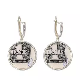 Серьги с английским замком из серебра anerppbrs