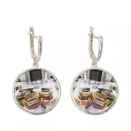 Серьги с английским замком из серебра anerppgrzzs