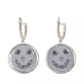 Серьги с английским замком из серебра anerppsms