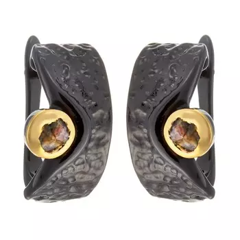 Серьги с английским замком из серебра AY-E00096-X-BY-Pin-X-X