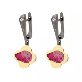 Серьги с английским замком из серебра AY-E00121-X-BY-Pin-X-W