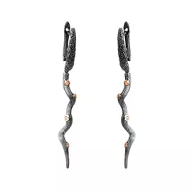 Серьги с английским замком из серебра AY-E084-1-X-BY-X-X-W