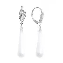 Серьги с английским замком из серебра BJ-CS592-W-R