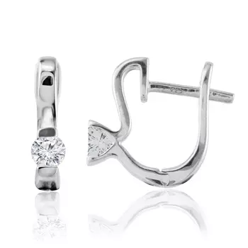 Серьги с английским замком из серебра Cl-E04477-X-W-W-X-X