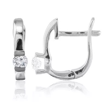 Серьги с английским замком из серебра Cl-E04480-X-W-W-X-X