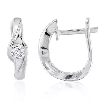 Серьги с английским замком из серебра Cl-E04482-X-W-W-X-X