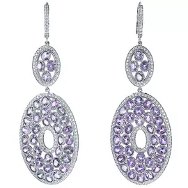 Серьги с английским замком из серебра CSE-94_AM_001_WG