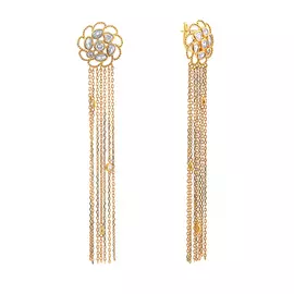 Серьги с английским замком из серебра CYZE96820_SR_001_YG