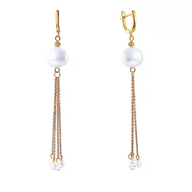 Серьги с английским замком из серебра CYZPE0227_SR_WP_YG