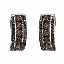 Серьги с английским замком из серебра CZ-E00681-X-WB-DB-X-DB