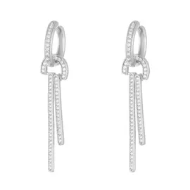 Серьги с английским замком из серебра CZ-E00881-X-W-X-X-W