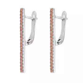 Серьги с английским замком из серебра CZ-E01005-X-W-X-X-Or