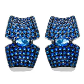 Серьги с английским замком из серебра CZ-E01212-X-WB-SAP-X-SB