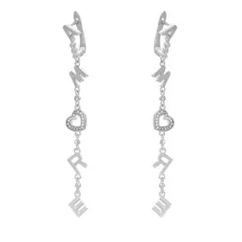 Серьги с английским замком из серебра CZ-E01226-X-W-X-X-W