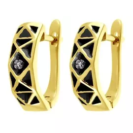 Серьги с английским замком из серебра CZ-E01494-X-L-W-X-X