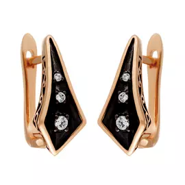 Серьги с английским замком из серебра CZ-E01619-X-BG-X-X-W