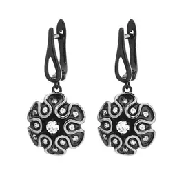 Серьги с английским замком из серебра CZ-E01620-X-WB-W-X-W