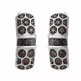 Серьги с английским замком из серебра CZ-E01698-X-WB-DB-X-DB