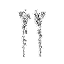 Серьги с английским замком из серебра CZ-E02128-X-W-W-X-W