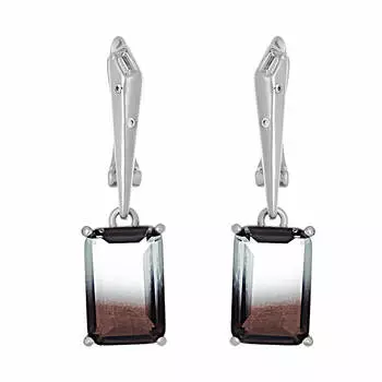 Серьги с английским замком из серебра CZ-E1124-2-X-W-BX22-X-W