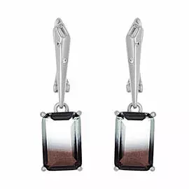 Серьги с английским замком из серебра CZ-E1124-2-X-W-BX22-X-W