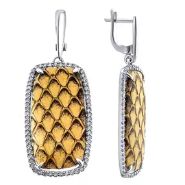 Серьги с английским замком из серебра DZE160029E