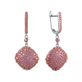 Серьги с английским замком из серебра E26540-2_SR_002_WG