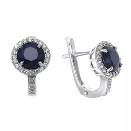 Серьги с английским замком из серебра E-DRGR00399-SP