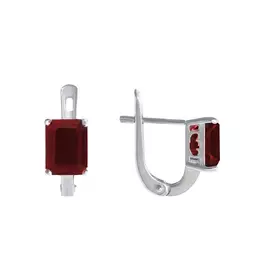 Серьги с английским замком из серебра E-DRGR00555-RB