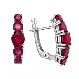 Серьги с английским замком из серебра E-DRGR00939-RB