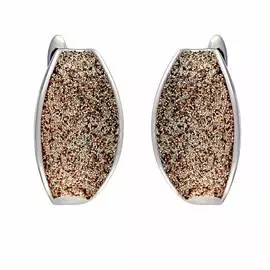 Серьги с английским замком из серебра Gl-E01765-X-W-G-X-X