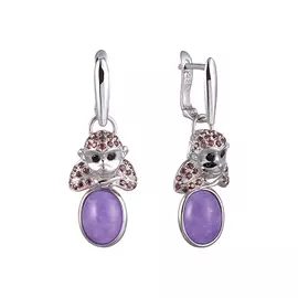 Серьги с английским замком из серебра KE0352_FJD_001_WG