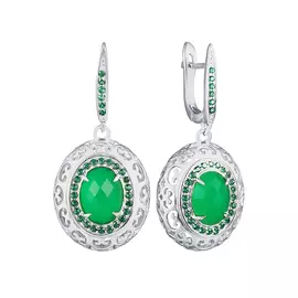 Серьги с английским замком из серебра KE0660_SR_AG_001_WG