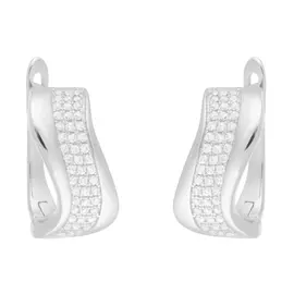 Серьги с английским замком из серебра MP-E00236-X-W-X-X-W