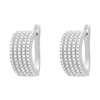 Серьги с английским замком из серебра MP-E00487-X-W-X-X-W